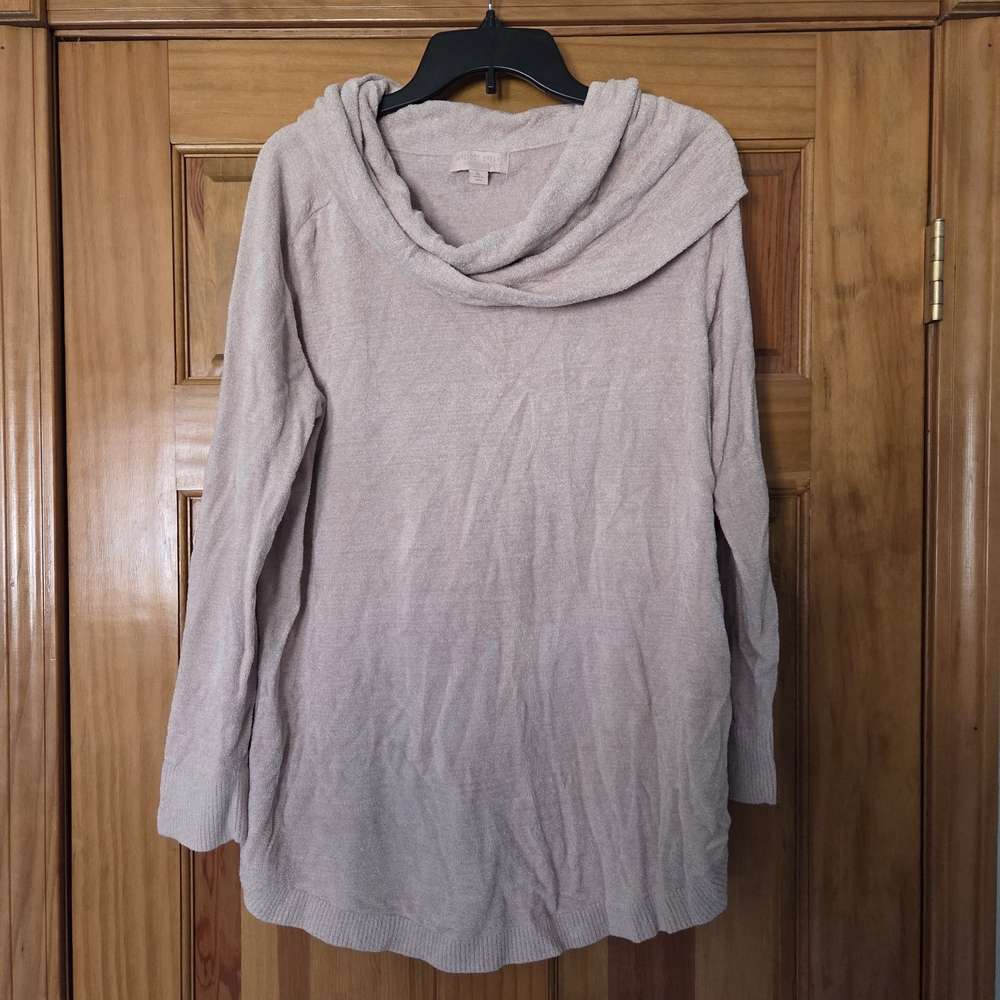 Barefoot Dreams Dusty Pink Cowl Neck Sweater